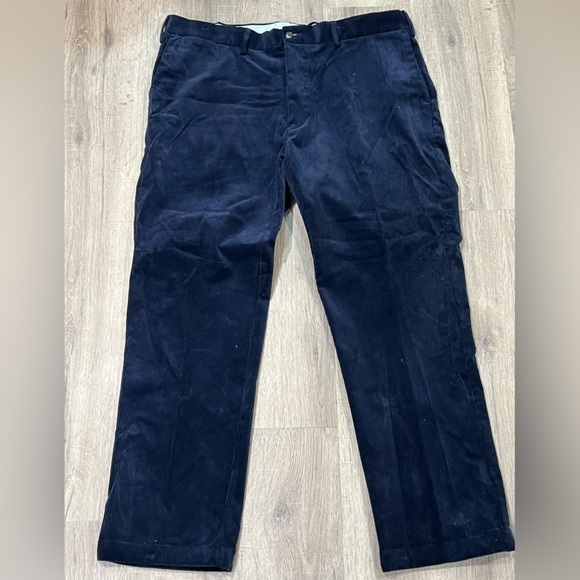Men’s Polo Ralph Lauren Navy Corduroy 40x30 Classic Fit Finest Important Fabric - Picture 1 of 7